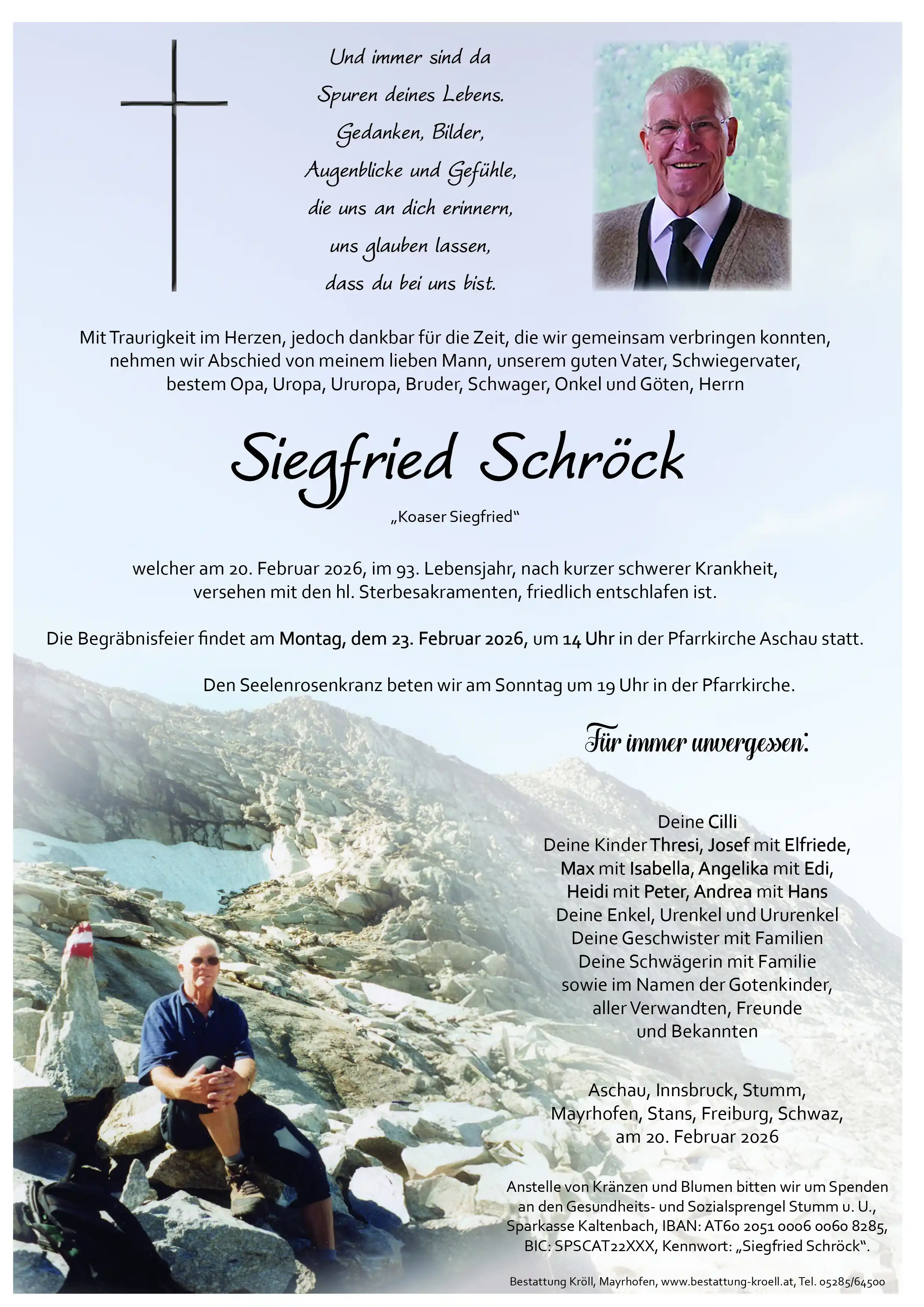 Parte von Siegfried Schröck